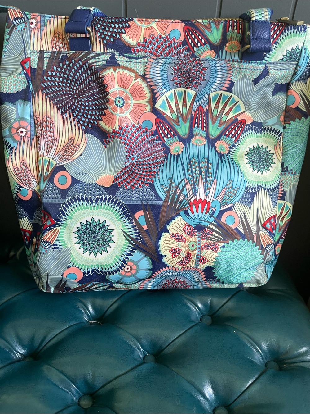Oilily Multicolor Tote Bag with Corded Handles - Picture 6 of 7